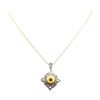 Image 2 : Pearl and Diamond Pendant With Chain - 18KT Yellow Gold