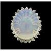 Image 2 : 9.45 ctw Opal and Diamond Ring - 14KT White Gold