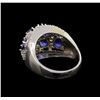 Image 3 : 14KT White Gold 2.34 ctw Sapphire and Diamond Ring