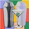 Image 2 : Steve Kaufman (1960-2010), "Martini" Hand Embellished Limited Edition Hand Pulle