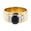 Image 2 : 1.40 ctw Green Tourmaline and Diamond Ring - 14KT Yellow Gold