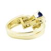 Image 3 : 1.50 ctw Blue Sapphire and Diamond Ring Set - 14KT Yellow Gold