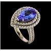 Image 4 : 3.12 ctw Tanzanite and Diamond Ring - 14KT White Gold