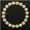 Image 1 : 18k Yellow Gold .60 ctw 20 Bezel Set Round Diamond Circle of Life Pin Brooch 23m