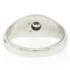 Image 5 : Men's 14kt White Gold 0.25 ctw Bezel Round Diamond Solitaire Band Ring