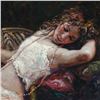 Image 2 : Royo, "El Collar Rosa" Limited Edition Mixed Media Serigraph on Board, Numbered