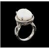 Image 4 : 9.20 ctw Opal and Diamond Ring - 14KT White Gold