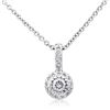 Image 1 : 14k White Gold 0.50 ctw Diamond Pendant, (I1-I2/H-I)