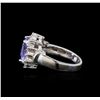 Image 3 : 14KT White Gold 2.38 ctw Tanzanite and Diamond Ring