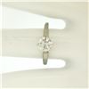 Image 4 : Etched 14k TT Gold .80 ctw European Cut Diamond Solitaire Engagement Ring