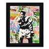 Image 1 : Nastya Rovenskaya, "Muhammad Ali" Framed Unique Mixed Media, Hand Signed with Le