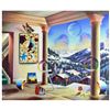 Image 1 : Ferjo, "Winter Wonderland" Original Painting on Canvas, Hand Signed with Letter