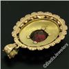 Image 4 : Vintage 18kt Yellow Rose and White Gold 3.42 ctw Oval Garnet Solitaire Etched Fl