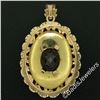 Image 5 : Vintage 18kt Yellow Rose and White Gold 3.42 ctw Oval Garnet Solitaire Etched Fl