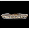 Image 1 : 0.75 ctw Diamond Bracelet - 14KT Rose and White Gold