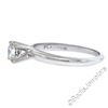 Image 6 : Platinum 0.60 ctw Prong Set Round Brilliant Diamond Solitaire Engagement Ring