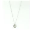 Image 4 : New 18k White Gold Diamond Cable Pendant with with 18K White Gold Chain