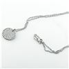 Image 5 : New 18k White Gold Diamond Cable Pendant with with 18K White Gold Chain