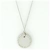 Image 7 : New 18k White Gold Diamond Cable Pendant with with 18K White Gold Chain