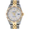 Image 2 : Rolex Mens 2 Tone Lugs Silver Diamond Pyramid Diamond 36MM Datejust