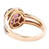 Image 3 : 2.94 ctw Round Mixed Lavender Spinel And Round Brilliant Cut Diamond Ring - 14KT