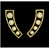 Image 1 : 0.42 ctw Diamond Earrings - 18KT Yellow Gold