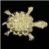 Image 2 : Petite 14K Yellow Gold Amazing Highly Detailed Textured Turtle Brooch Pin