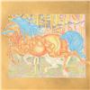 Image 2 : Guillaume Azoulay, "Manege" Limited Edition Hand Colored Etching with Hand Laid
