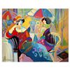 Image 1 : Isaac Maimon, "Manuela Y Sofi" Original Acrylic Painting, Hand Signed with Certi