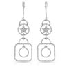Image 1 : Natural 0.94 CTW Diamond Earrings 14K White Gold - REF-78M3F
