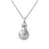 Image 1 : Natural 0.42 CTW Diamond Necklace 14K White Gold - REF-79M2F