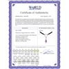 Image 2 : Genuine 7.5 ctw Amethyst & Pearl Necklace 14KT White Gold - REF-52K9V