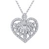 Image 1 : Natural 0.49 CTW Diamond & Baguette Necklace 18K White Gold - REF-81M2F