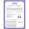 Image 2 : Genuine 4 ctw Black Pearl Earrings 14KT White Gold - REF-20Z7N