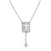 Image 1 : Natural 0.28 CTW Diamond Necklace 18K White Gold - REF-57H6W