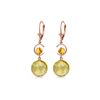 Image 1 : Genuine 11.60 ctw Citrine Earrings 14KT Rose Gold - REF-47N5R