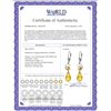 Image 2 : Genuine 11 ctw Citrine Earrings 14KT Rose Gold - REF-46N7R