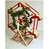 Image 1 : A PAINT DECORATED WOODEN HOLIDAY DECORATED FERRIS WHEEL