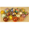 Image 1 : A GROUP OF PAINTED GLASS SPHERICAL CHRISTMAS ORNAMENTS