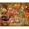Image 1 : A GROUP OF ASSORTED  PAINT-DECORATED FIGURAL GLASS CHRISTMAS ORNAMENTS