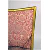Image 4 : FOUR GOLD-PAINTED FAUX-BAMBOO UPHOLSTERED ARMCHAIRS