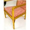 Image 5 : FOUR GOLD-PAINTED FAUX-BAMBOO UPHOLSTERED ARMCHAIRS