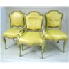 Image 2 : A SET OF SIX BAROQUE STYLE LEATHER UPHOLSTERED WHITE-PAINTED DINING CHAIRS