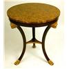Image 1 : AN EMPIRE STYLE FAUX ROSEWOOD GRAINED AND PARCEL-GILT CIRCULAR SIDE TABLE