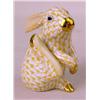 Image 4 : A GROUP OF TWO HAND-PAINTED YELLOW-DECORATED PORCELAIN RABBITS
