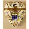 Image 9 : FIVE LIMOGES HAND-PAINTED PORCELAIN SMALL HINGED BOXES