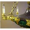 Image 2 : AN EMPIRE MALACHITE-VENEERED ORMOLU-MOUNTED FIVE-LIGHT CHANDELIER
