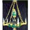 Image 4 : AN EMPIRE MALACHITE-VENEERED ORMOLU-MOUNTED FIVE-LIGHT CHANDELIER