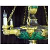 Image 5 : AN EMPIRE MALACHITE-VENEERED ORMOLU-MOUNTED FIVE-LIGHT CHANDELIER