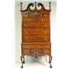 Image 1 : A CHIPPENDALE STYLE CARVED MAHOGANY HIGH CHEST OF DRAWERS